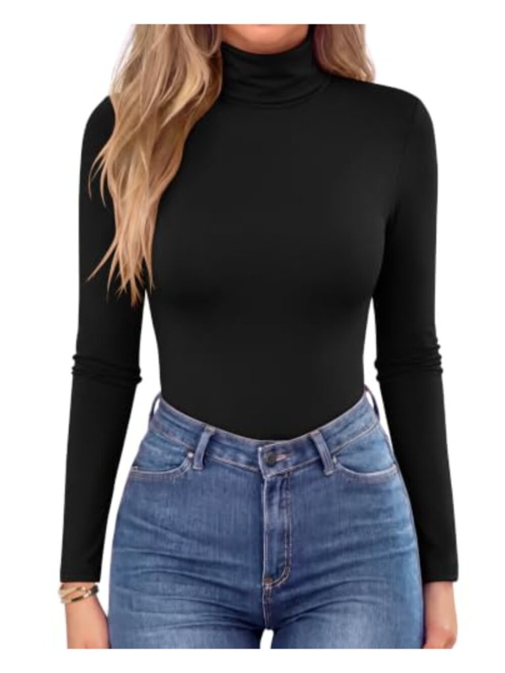 Women's Turtleneck Long Sleeve Lightweight Base Layer T-Shirt